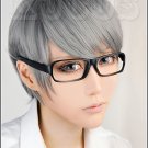 Persona 4: The Animation Yu Narukami short gray anime cosplay full wig