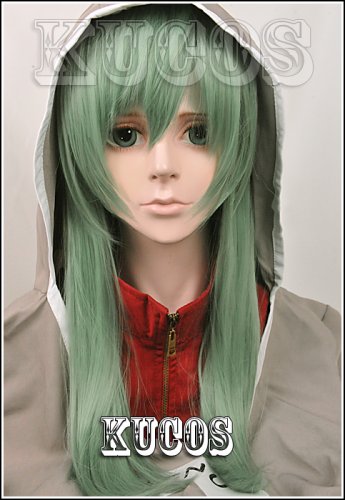 Kagerou Project Kido Tsubomi 65cm long straight green cosplay wig MekakuCity Actors