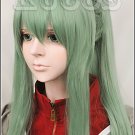 Kagerou Project Kido Tsubomi long straight ponytail green cosplay wig MekakuCity Actors