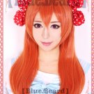 Gekkan Shoujo Nozaki kun Sakura Chiyo orange cosplay full wig + bowknot