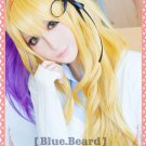 Kuroko's Basketball female Ryota Kise Sexual Turn Mix Blonde Curly Cosplay Wig 75cm
