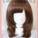 Wolf Girl and Black Prince Erika Shinohara short chocolate brown 45cm anime cosplay wig