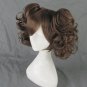 lolita lovely dark brown short ponytails anime cosplay wig
