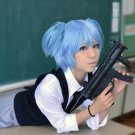 Assassination Classroom Shiota Nagisa short ice blue anime cosplay wig