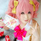 Idol master cinderella girls MIKA JOUGASAKI short pink anime cosplay wig two curly ponytails