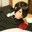 Gugure! Kokkuri-san Inugami short black anime cosplay wig