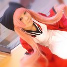 Gugure! Kokkuri-san SIAO YU dark pink 120cm clip pontails anime cosplay wig