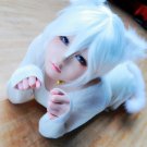 Animal anthropomorphic white cat short cosplay wig