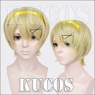 APH Axis powers Ukraine short Green Gold anime cosplay wig not include  hair band