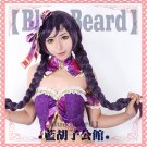 LOVE LIVE cheongsam Toujou Nozomi Long braid gray purple Cosplay wig