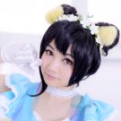Love live!Yazawa Niko black Bun Updo anime cosplay wig