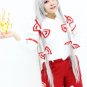 TouHou Project Fujiwara no Mokou long 100cm silver white anime cosplay wig