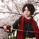 Furari no ken Kashuukiyomitsu long brown little tails anime cosplay wig