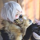 Furari no ken Nakigitsune short silver white anime cosplay wig