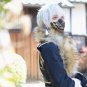 Furari no ken Nakigitsune short silver white anime cosplay wig