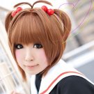 CARDCAPTOR SAKURA KINOMOTO SAKURA short brown anime cosplay wig
