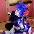 VOCALOID KAITO short blue wig + one blue Hair piece cosplay wig
