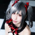THE IDOLM@STER CINDERELLA GIRLS Ranko Kanzaki curly gray 2 clip ponytails cosplay wig