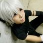 D.Gray-man Allen Walker short silver white cosplay wig