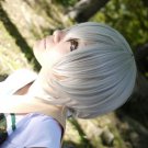 SAMURAI DEEPER KYO SARUTOBI SASUKE short silver white cosplay wig