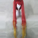 Ore Twintail ni Narimasu long red mix gold anime cosplay wig two ponytails