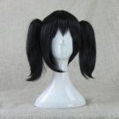 Love live!Yazawa Niko Asymmetric sideburns black short wig + two pobytails anime cosplay wig