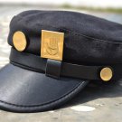 JOJO'S BIZARRE ADVENTURE Kujou Jotarou anime cosplay cap sunhat hat + badge