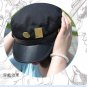 JOJO'S BIZARRE ADVENTURE Kujou Jotarou anime cosplay cap sunhat hat + badge