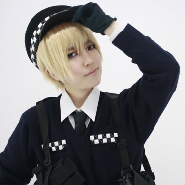Axis powers APH England Arthur Kirkland short light blonde anime cosplay wig