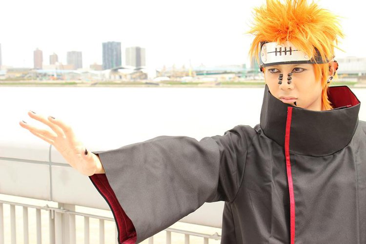 NARUTO Pain Nagato short orange anime cosplay wig