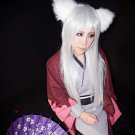 Kamisama Hajimemashita tomoe long straight silver white 80cm cosplay wig