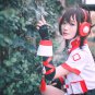 vocaloid China Yuezheng Ling long red brown 130cm braided hair anime cosplay wig