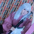 Hakuouki Shinsengumi Kitan yukimura chiduru long 60cm silver white cosplay wig