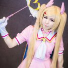 Love Stage!! Lala-Lulu long blonde two long 120cm ponytails cosplay wig