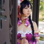 Love Live! Nozomi Tojo 100cm purple gray braid anime cosplay wig