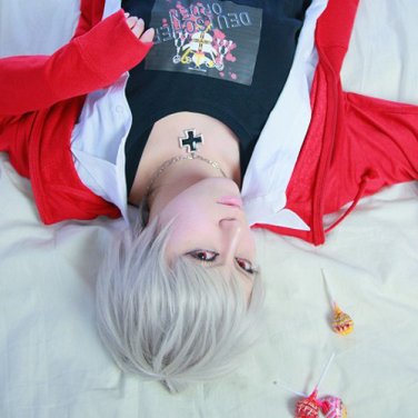 Axis Power Prussia Gilbert Beilschmidt short silver white anime cosplay wig