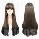 Pripara Kurosu Aroma black brown 80cm long anime cosplay wig
