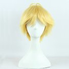 Nanatsu no Taizai Meliodas Dragon's Sin of Wrath short gold cosplay wig