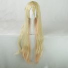 Nisekoi Kirisaki Chitoge long 100cm gold pink mix anime cosplay wig