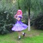 SCHOOL-LIVE! Sakura Megumi purple anime cosplay costume dress skirt