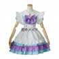 Japanese blue purple cosplay Costume maid Apron Dress Restaurant maid uniform