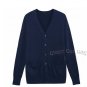 Japan fashion JK boy girl daily school cotton sweater cardigan dark blue