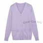 Japan fashion JK boy girl daily school cotton sweater cardigan pink purple