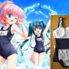 Japan junior senior high school girl cosplay One pieces swimsuit Swimwear Bathing Suit Swim suits