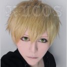 ONE PUNCH-MAN Genos short flaxen gold anime cosplay wig