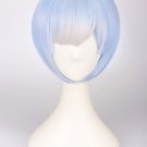 Re:Life in a different world from zero Rem short blue mix cosplay wig