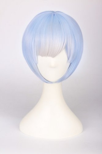 Re:Life in a different world from zero Rem short blue mix cosplay wig