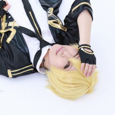 THE ANIMATION SHIWASU KAKERU short gold cosplay wig
