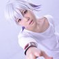 KARNEVAL NAI short silver white purple cosplay wig