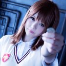 Toaru Kagaku no Railgun Misaka Mikoto short brown cosplay wig